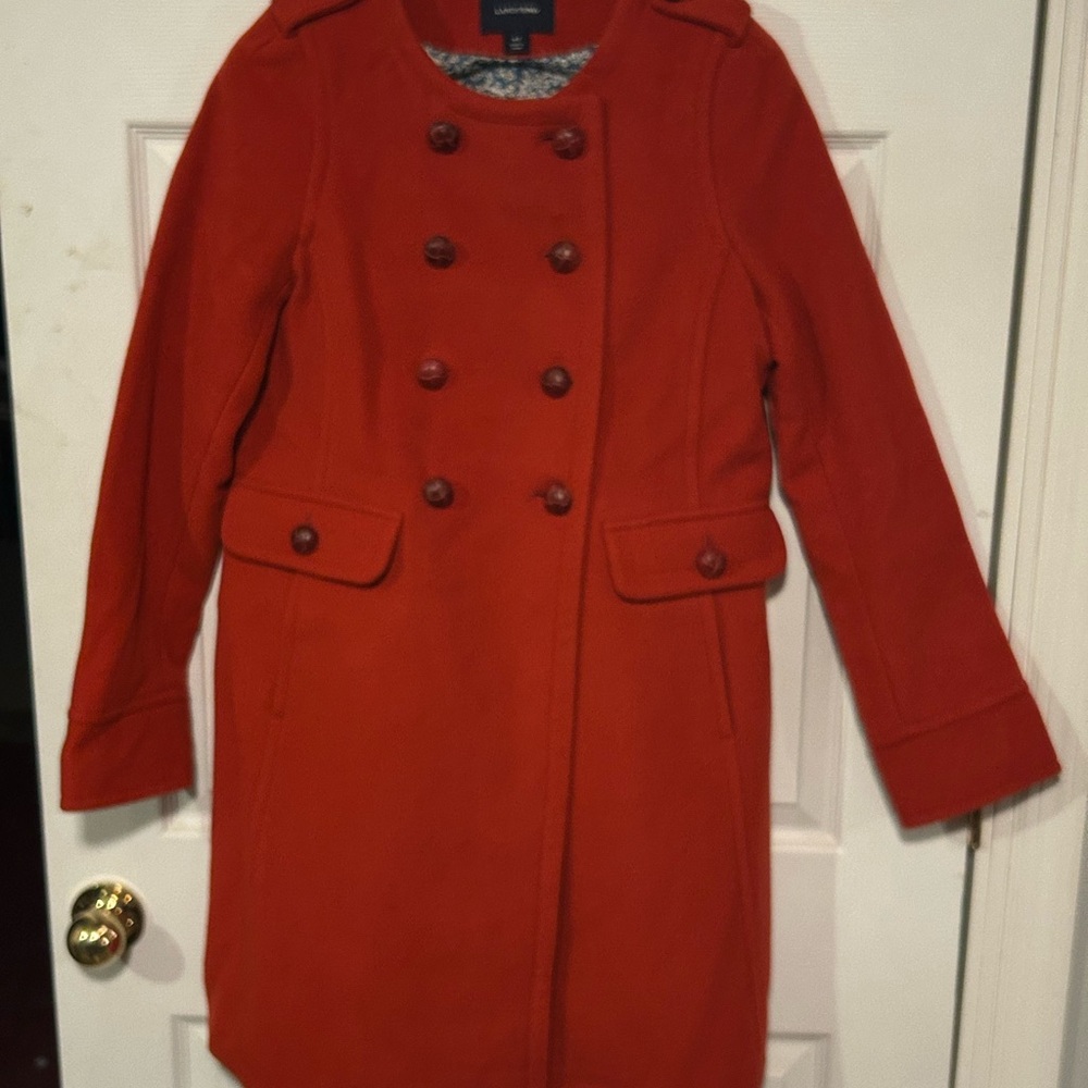 Lands' End Wool Long Coat Vintage Pea Coat